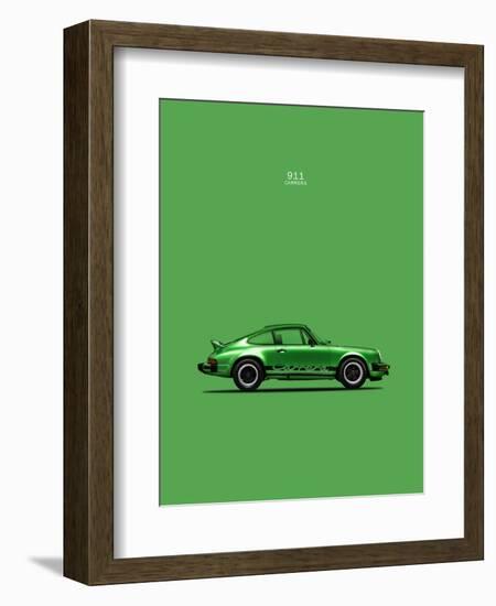 Porsche 911 Carrera Green-Mark Rogan-Framed Art Print