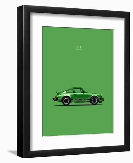 Porsche 911 Carrera Green-Mark Rogan-Framed Art Print