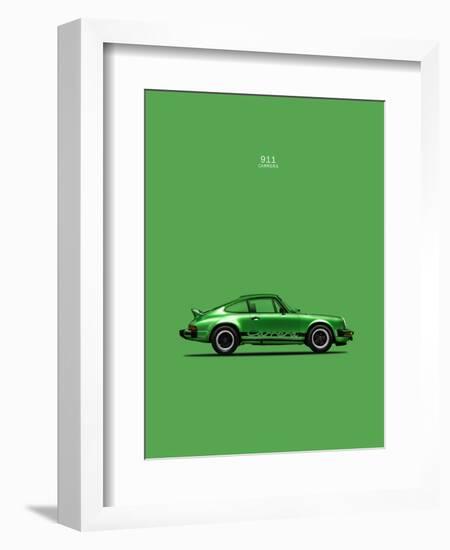 Porsche 911 Carrera Green-Mark Rogan-Framed Art Print