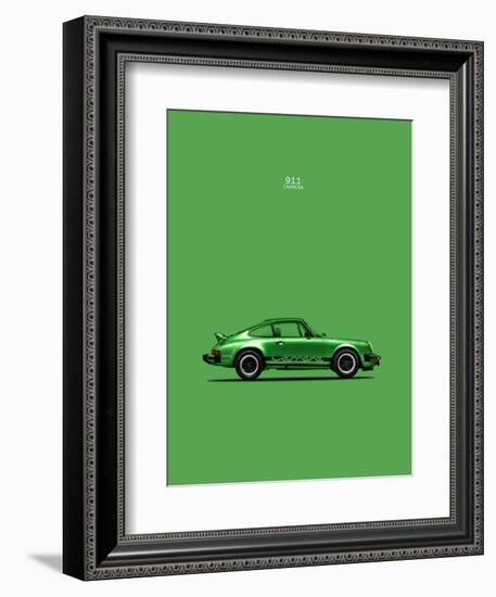 Porsche 911 Carrera Green-Mark Rogan-Framed Art Print