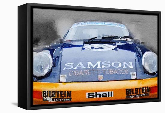 Porsche 911 Front End Watercolor-NaxArt-Framed Stretched Canvas