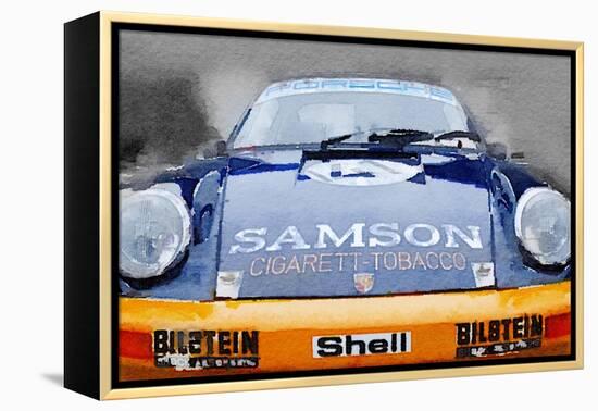 Porsche 911 Front End Watercolor-NaxArt-Framed Stretched Canvas