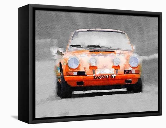 Porsche 911 Race Track Watercolor-NaxArt-Framed Stretched Canvas