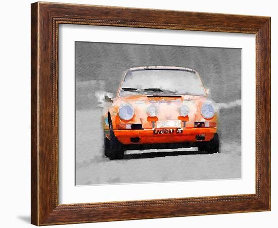 Porsche 911 Race Track Watercolor-NaxArt-Framed Art Print