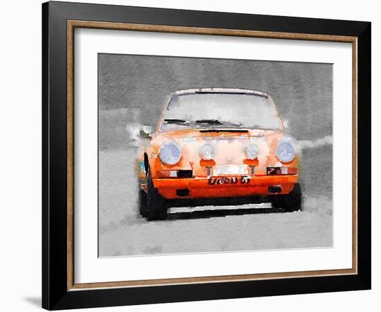 Porsche 911 Race Track Watercolor-NaxArt-Framed Art Print