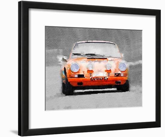 Porsche 911 Race Track Watercolor-NaxArt-Framed Art Print