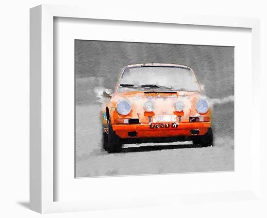 Porsche 911 Race Track Watercolor-NaxArt-Framed Art Print