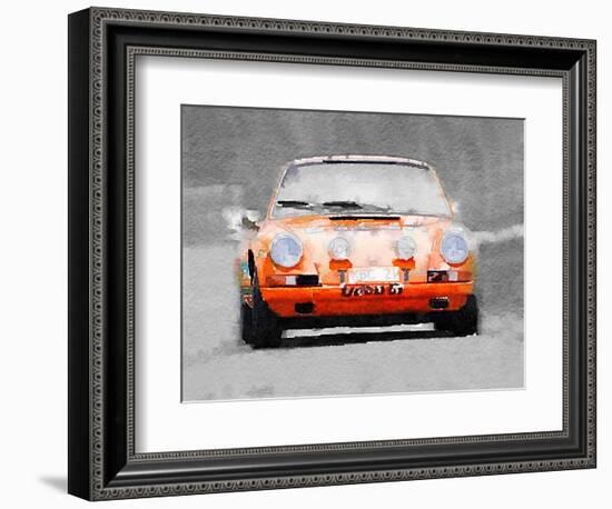 Porsche 911 Race Track Watercolor-NaxArt-Framed Art Print