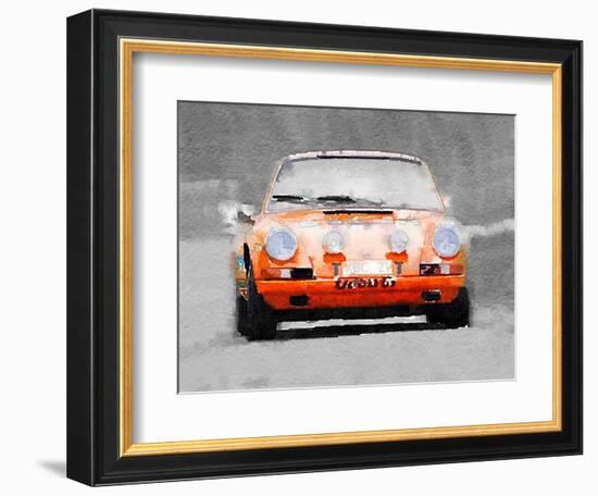 Porsche 911 Race Track Watercolor-NaxArt-Framed Art Print