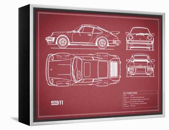 Porsche 911-Turbo 1977 White-Mark Rogan-Framed Stretched Canvas