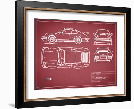 Porsche 911-Turbo 1977 White-Mark Rogan-Framed Art Print
