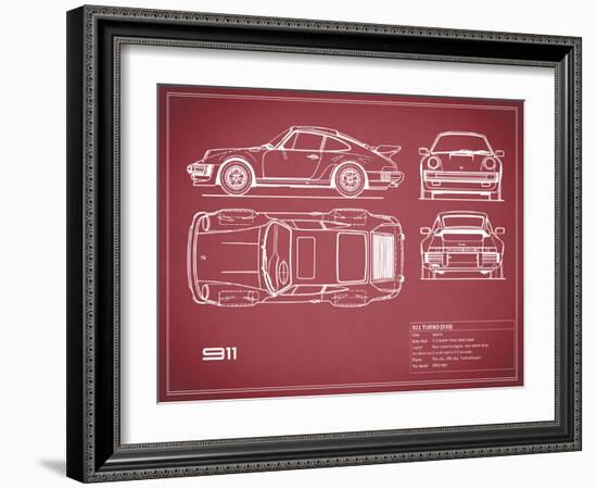 Porsche 911-Turbo 1977 White-Mark Rogan-Framed Art Print