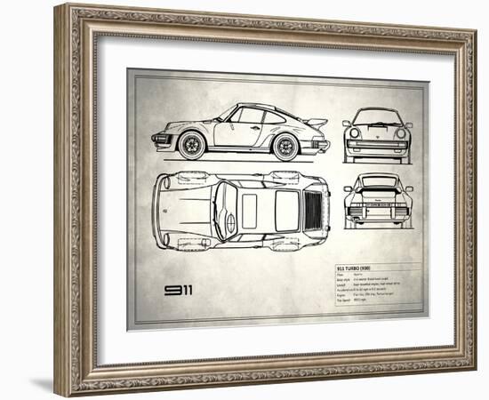 Porsche 911-Turbo 1977-Mark Rogan-Framed Art Print