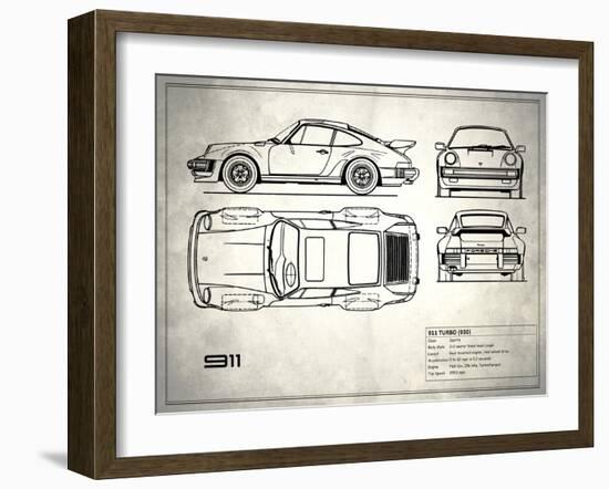 Porsche 911-Turbo 1977-Mark Rogan-Framed Art Print