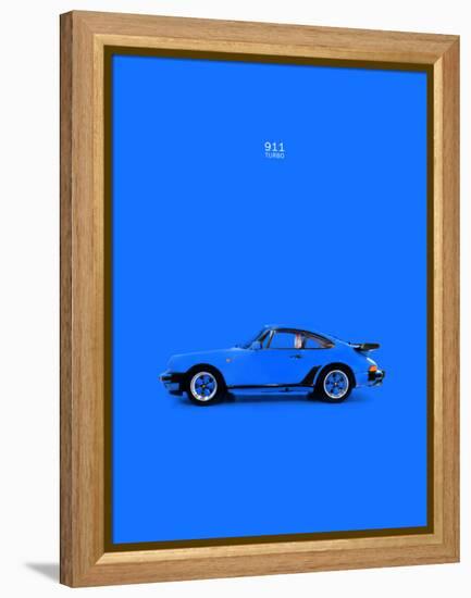 Porsche 911 Turbo Blue-Mark Rogan-Framed Stretched Canvas