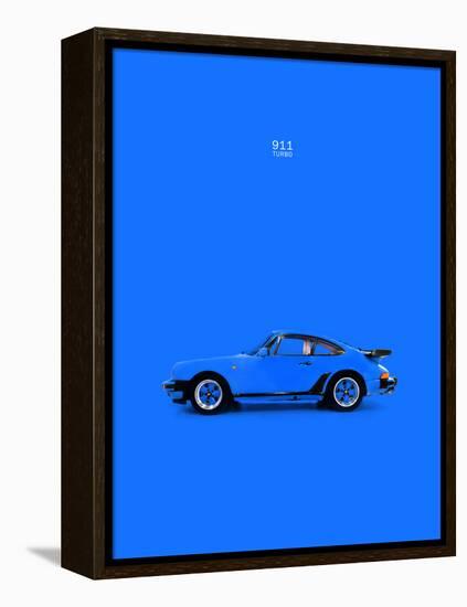 Porsche 911 Turbo Blue-Mark Rogan-Framed Stretched Canvas