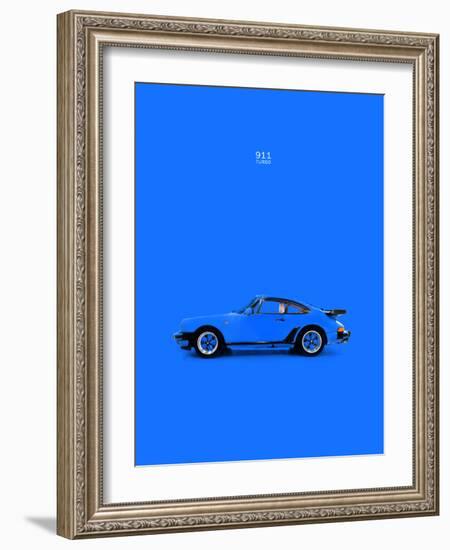 Porsche 911 Turbo Blue-Mark Rogan-Framed Premium Giclee Print