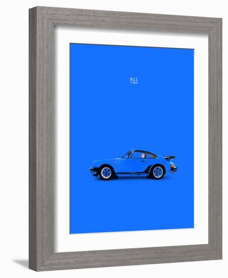 Porsche 911 Turbo Blue-Mark Rogan-Framed Premium Giclee Print