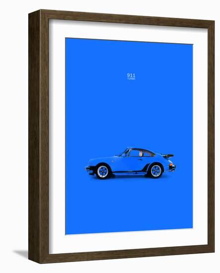 Porsche 911 Turbo Blue-Mark Rogan-Framed Premium Giclee Print