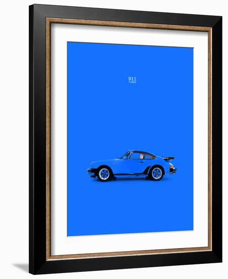 Porsche 911 Turbo Blue-Mark Rogan-Framed Premium Giclee Print