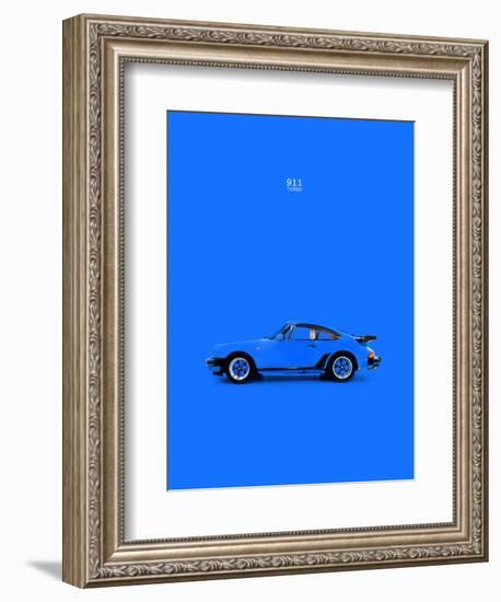 Porsche 911 Turbo Blue-Mark Rogan-Framed Art Print