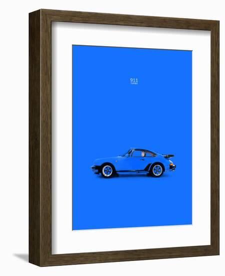 Porsche 911 Turbo Blue-Mark Rogan-Framed Art Print