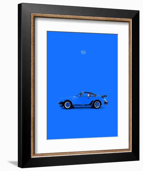 Porsche 911 Turbo Blue-Mark Rogan-Framed Art Print