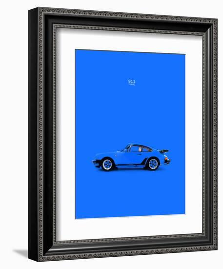 Porsche 911 Turbo Blue-Mark Rogan-Framed Art Print