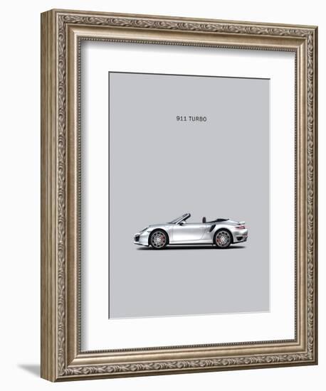 Porsche 911 Turbo Grey-Mark Rogan-Framed Art Print