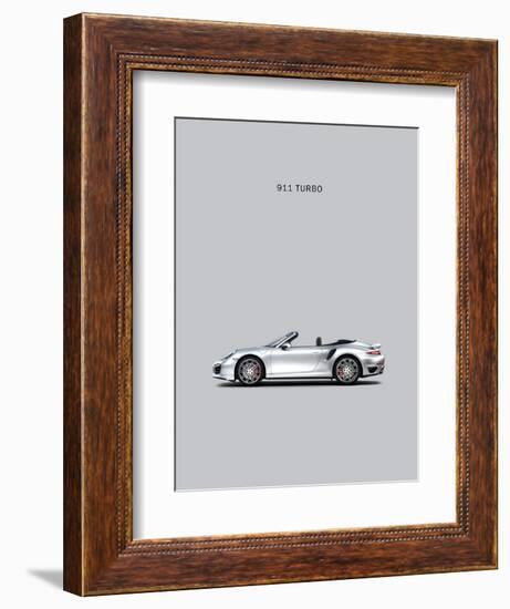 Porsche 911 Turbo Grey-Mark Rogan-Framed Art Print