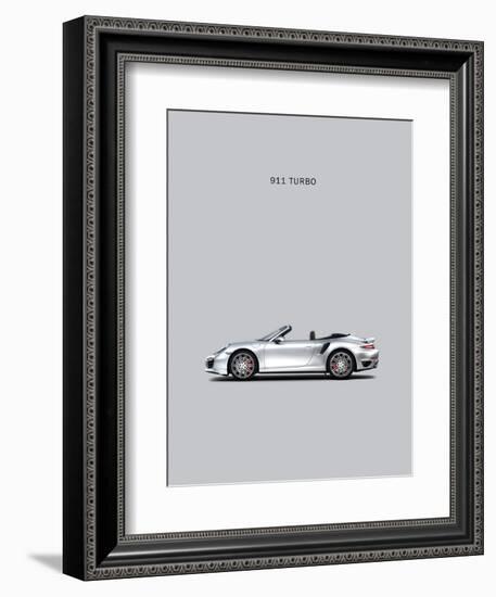 Porsche 911 Turbo Grey-Mark Rogan-Framed Art Print