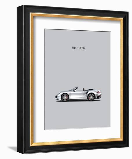 Porsche 911 Turbo Grey-Mark Rogan-Framed Art Print