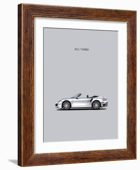 Porsche 911 Turbo Grey-Mark Rogan-Framed Premium Giclee Print