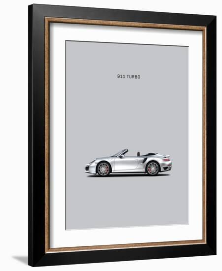 Porsche 911 Turbo Grey-Mark Rogan-Framed Premium Giclee Print