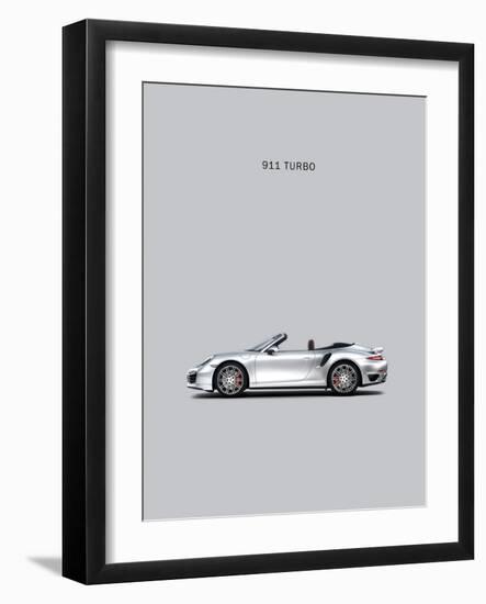 Porsche 911 Turbo Grey-Mark Rogan-Framed Premium Giclee Print