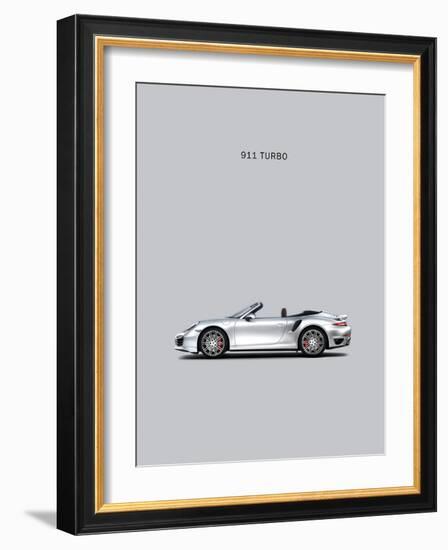 Porsche 911 Turbo Grey-Mark Rogan-Framed Premium Giclee Print