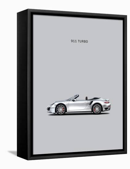 Porsche 911 Turbo Grey-Mark Rogan-Framed Stretched Canvas