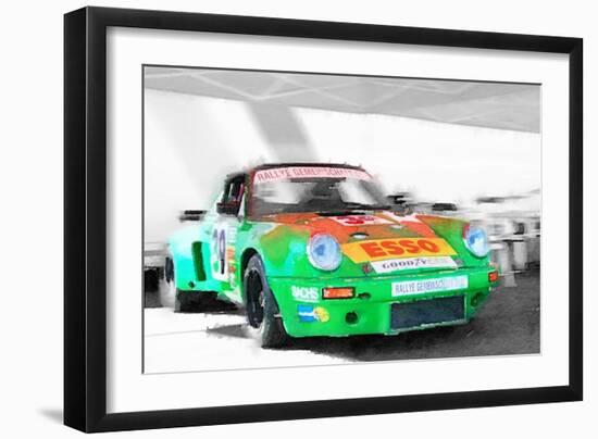 Porsche 911 Turbo Watercolor-NaxArt-Framed Art Print