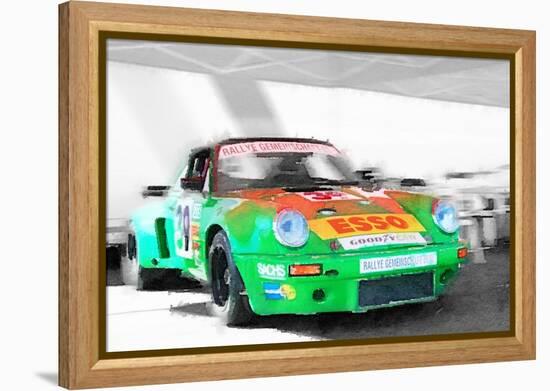 Porsche 911 Turbo Watercolor-NaxArt-Framed Stretched Canvas