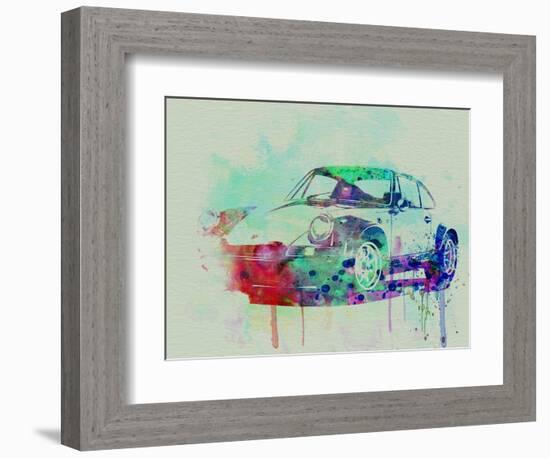 Porsche 911 Watercolor 2-NaxArt-Framed Art Print