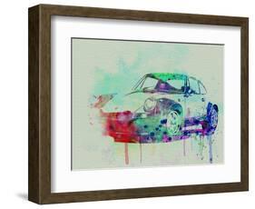 Porsche 911 Watercolor 2-NaxArt-Framed Art Print