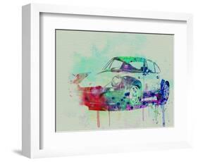 Porsche 911 Watercolor 2-NaxArt-Framed Art Print