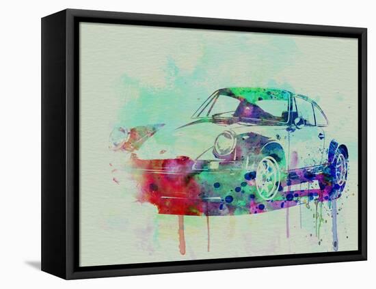 Porsche 911 Watercolor 2-NaxArt-Framed Stretched Canvas