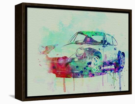 Porsche 911 Watercolor 2-NaxArt-Framed Stretched Canvas