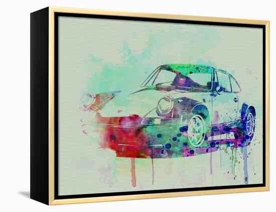 Porsche 911 Watercolor 2-NaxArt-Framed Stretched Canvas