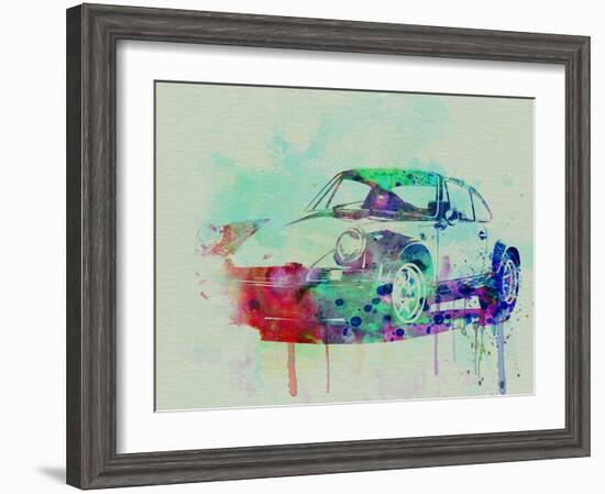 Porsche 911 Watercolor 2-NaxArt-Framed Art Print