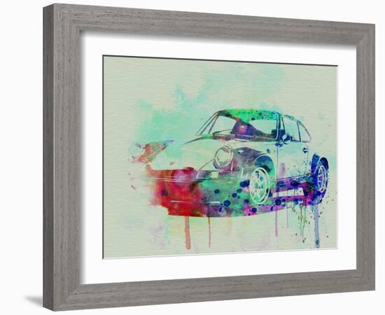 Porsche 911 Watercolor 2-NaxArt-Framed Art Print