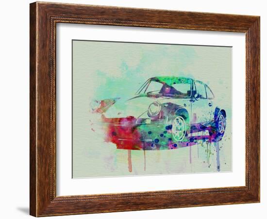 Porsche 911 Watercolor 2-NaxArt-Framed Art Print