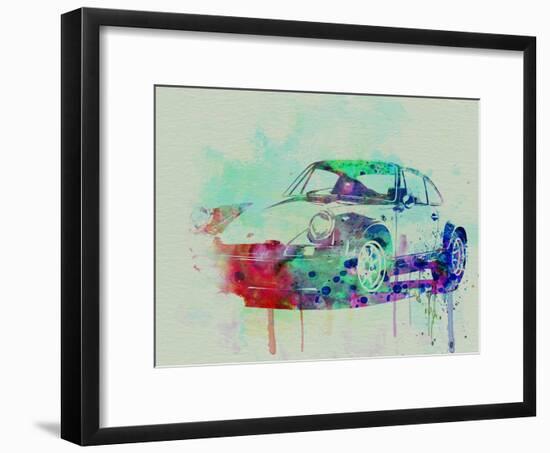 Porsche 911 Watercolor 2-NaxArt-Framed Art Print