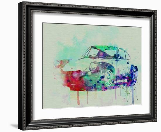 Porsche 911 Watercolor 2-NaxArt-Framed Art Print